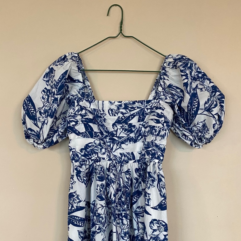 Emerson Poplin Puff Sleeve Midi Dress